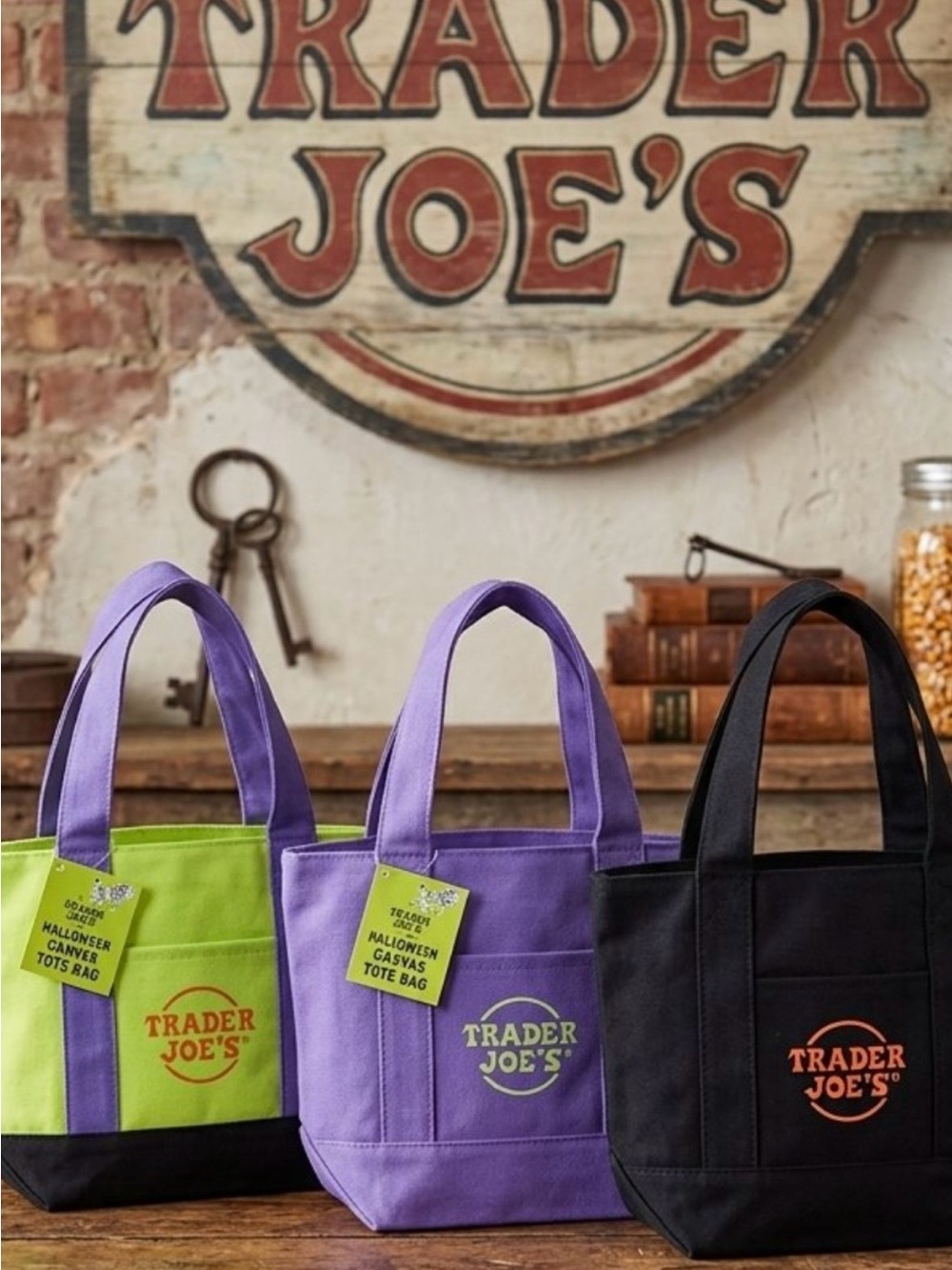 3 Halloween Trader Joe’s Mini Tote bags